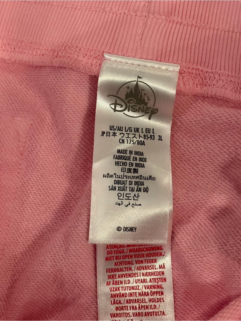 NWT Walt Disney World 2025 Pink Mickey Embossed Athletic Short Cotton Bld Size L - Picture 8 of 10